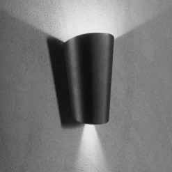 Applique da esterno ap pic ondaluce nera led 4000k