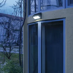 Applique da esterno bianco solare sensore di movimento 6w 6000k vivida