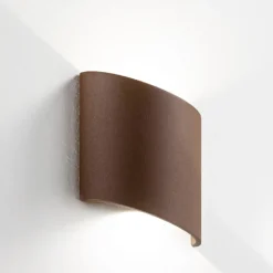 Applique da esterno corten led biemissione 3000k ondaluce nevio