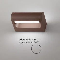Applique da esterno corten moderna orientabile perenz orienta