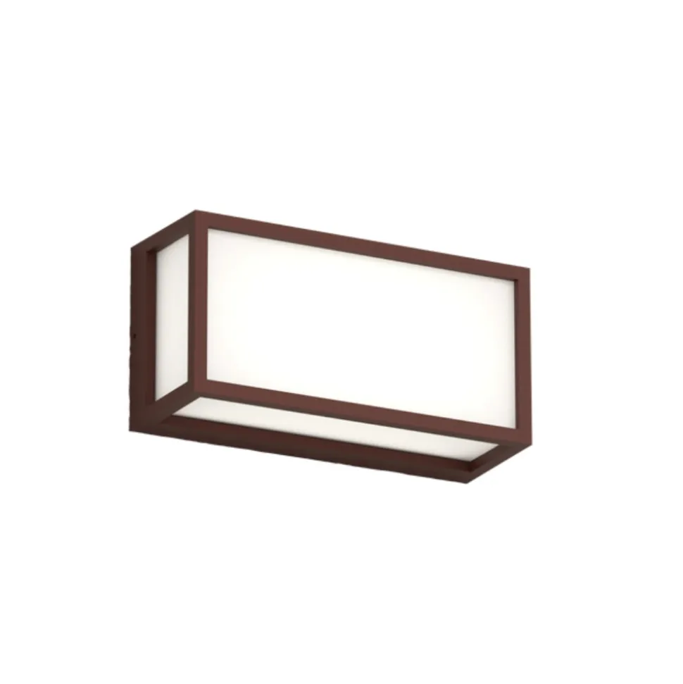 Applique da esterno corten rettangolare top light osaka