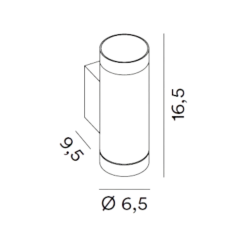 Applique da esterno doppio fascio ip65 antracite perenz quarando