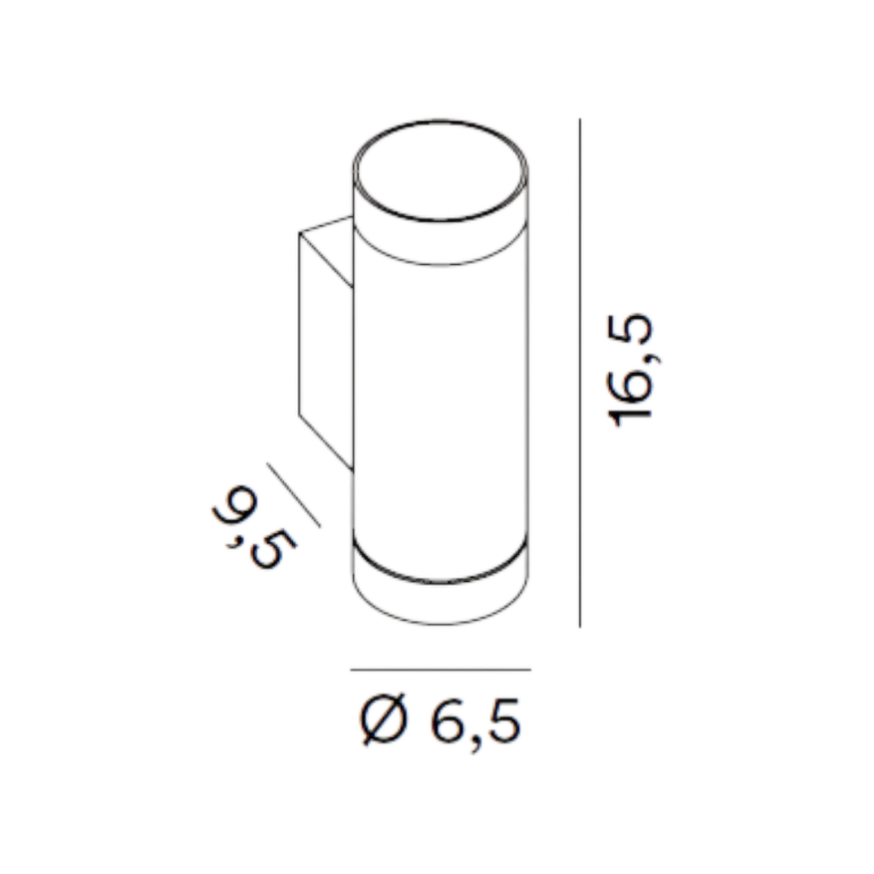 Applique da esterno doppio fascio ip65 antracite perenz quarando