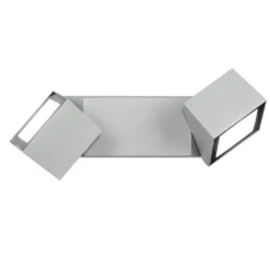 Applique da esterno grigia ip54 ap steve ondaluce led 4000k orientabili