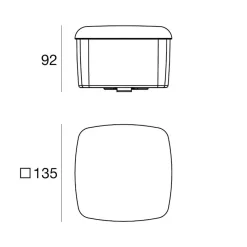 Applique da esterno led 3000k bianca ip65 linea light miniwhite