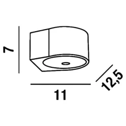 Applique da esterno led 3000k ip65 bianca vision perenz