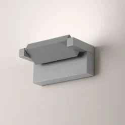 Applique da esterno led 2ow cct grigio cemento orientabile perenz display ip65