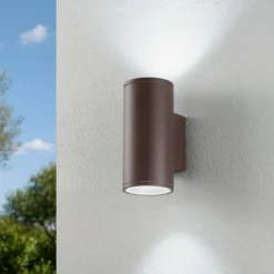 Applique da esterno marrone ap jubo ondaluce cilindrica