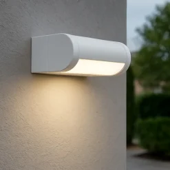 Applique da esterno moderna bianco orientabile led 12w 3000k orienta perenz