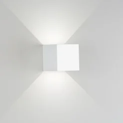 Applique da esterno moderna 6w 4000k cubo bianco isyluce