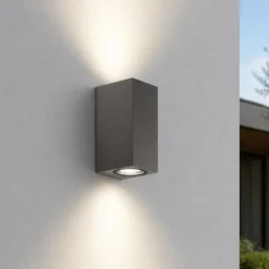 Applique da esterno moderno antracite quadrato isyluce