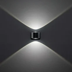 Applique da esterno moderna antracite led 12w 3000k vision perenz