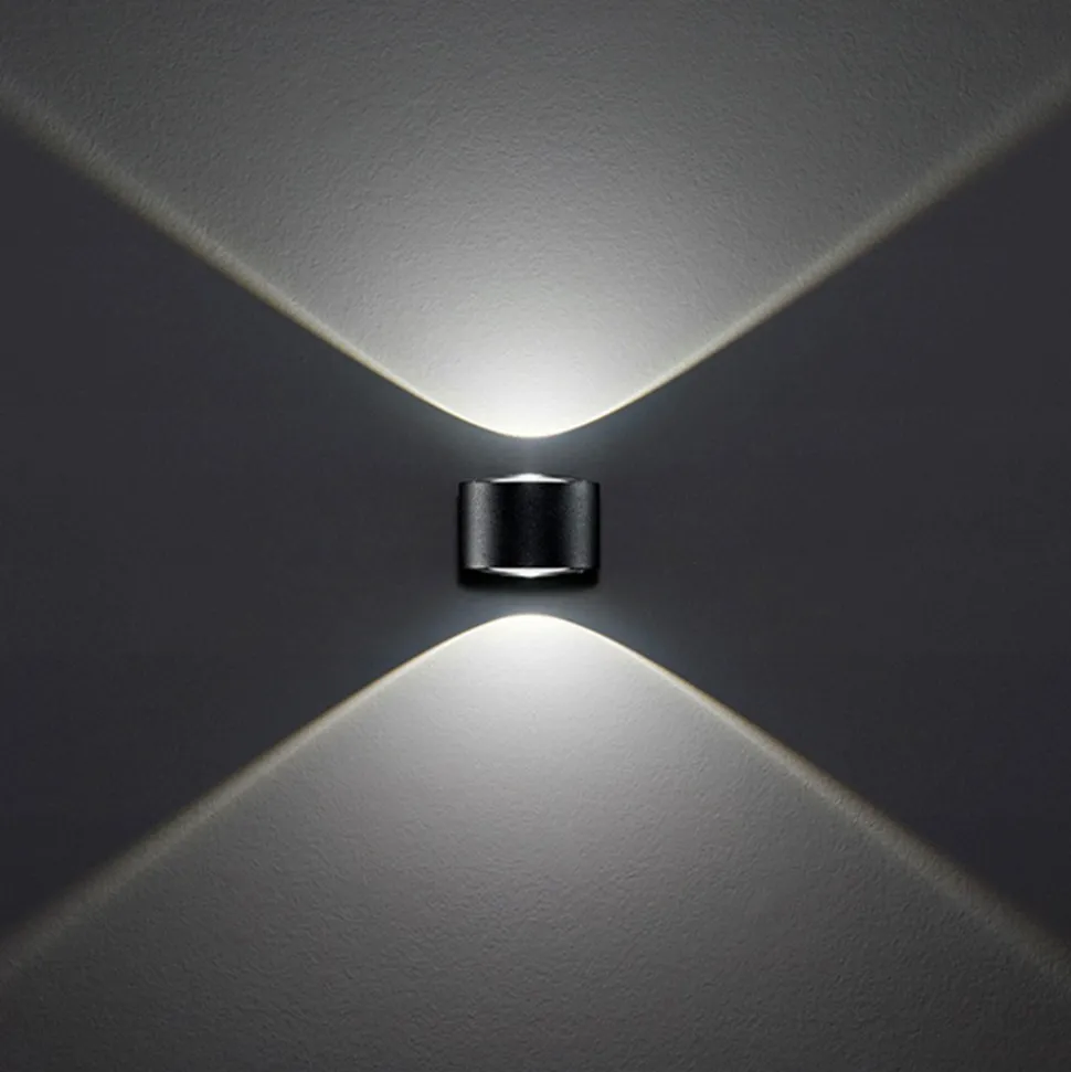 Applique da esterno moderna antracite led 12w 3000k vision perenz