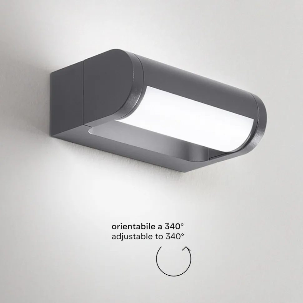 Applique da esterno moderno orientabile led 12w 3000k orienta perenz