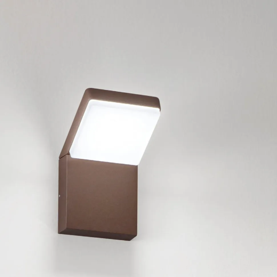 Applique da esterno moderna led 20w 4000k corten ondaluce ninja