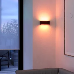 Applique da esterno nero led rgb 2700k a 6500k dimmerabile controllo remoto app eglo sania-z