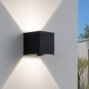 Applique da esterno nero cubo led 16w 4000k moderna