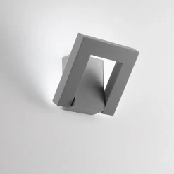 Applique da esterno perenz leva ip54 led cct grigio cemento orientabile