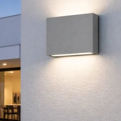 Applique da esterno pocket perenz grigio cemento led 7w cct ip65