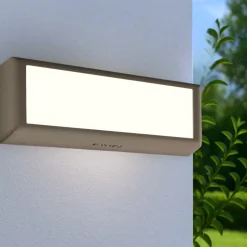 Applique da esterno rettangolare led 12w 3000k antracite isyluce