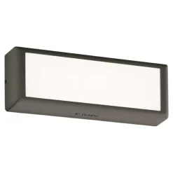 Applique da esterno rettangolare led 12w 3000k antracite isyluce
