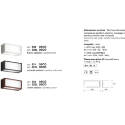 Applique da esterno rettangolare r7s antracite isyluce
