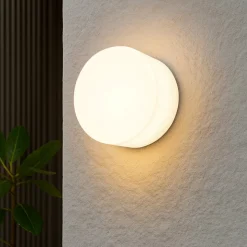 Applique da esterno tonda led bianca ip65 linea light miniwhite