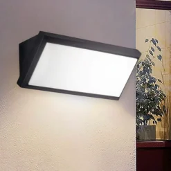 Applique da esterno 12w 4000k anti corrosione antracite isyluce