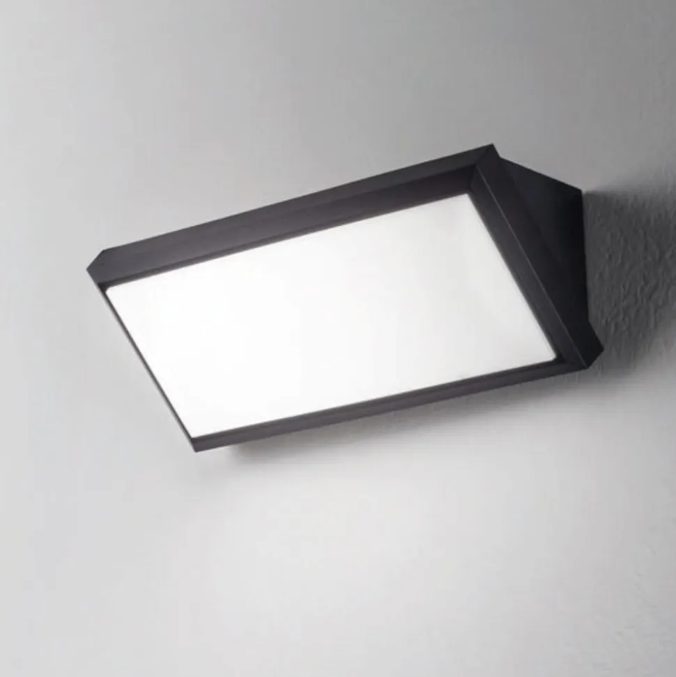 Applique da esterno 12w 4000k anti corrosione antracite isyluce