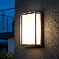 Applique per esterno balcone rettangolare antracite moderna isyluce ip65