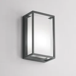 Applique per esterno balcone rettangolare antracite moderna isyluce ip65