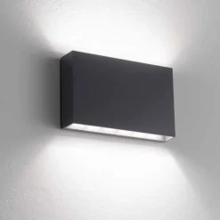 Applique per esterno 12w 4000k cover bianco antracite