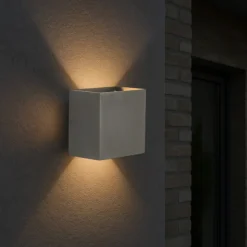 Applique 20w 4000k antracite per esterno cubo xl moderna