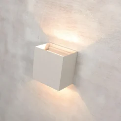 Applique 20w 3000k cubo bianco xl led da esterno