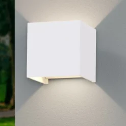 Applique 20w 3000k cubo bianco xl led da esterno