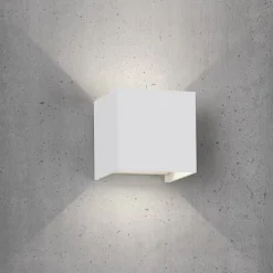 Applique 20w 4000k cubo xl da esterno bianco led moderna