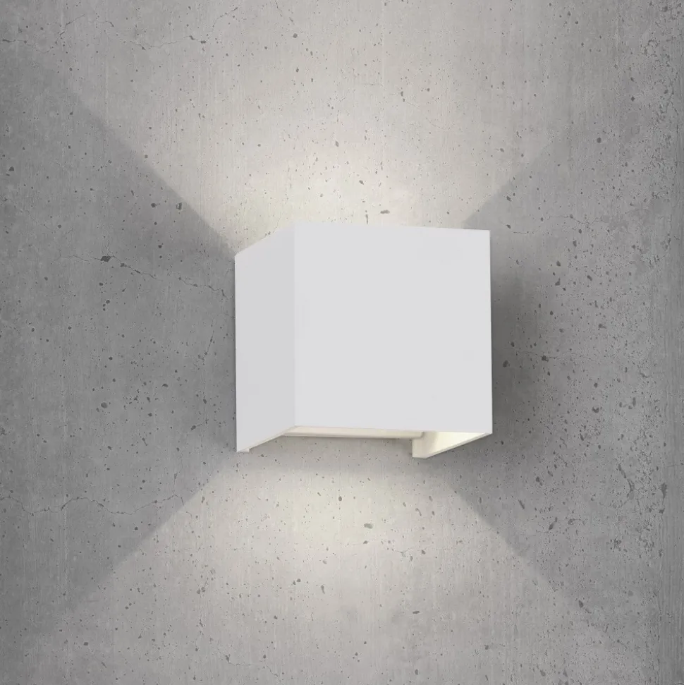 Applique 20w 4000k cubo xl da esterno bianco led moderna