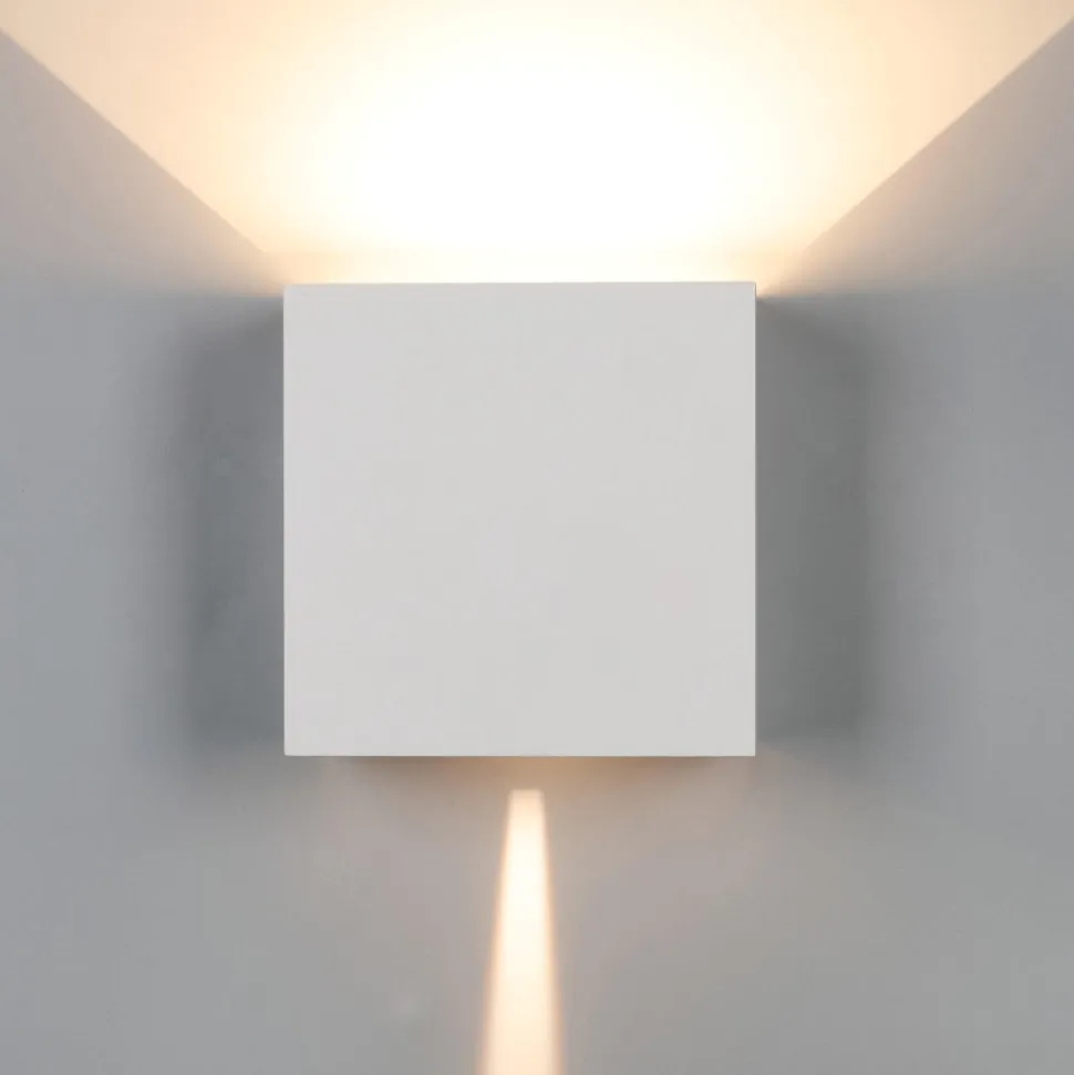 Applique 20w 4000k cubo xl da esterno bianco led moderna
