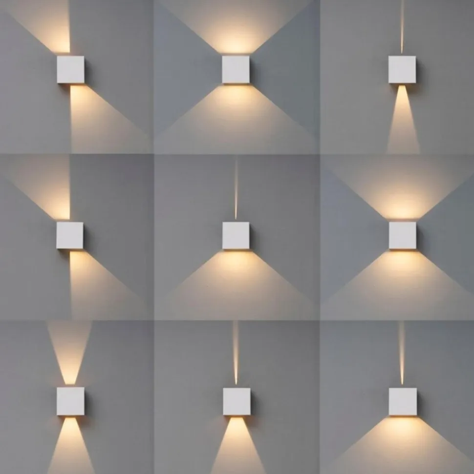 Applique 20w 4000k cubo xl da esterno bianco led moderna
