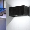 Applique 24w 3000k rettangolare nero da esterno moderna