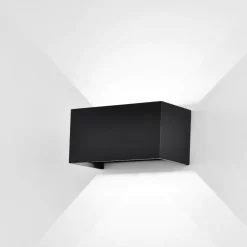 Applique 24w 3000k rettangolare nero da esterno moderna