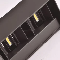 Applique 24w 3000k rettangolare nero da esterno moderna