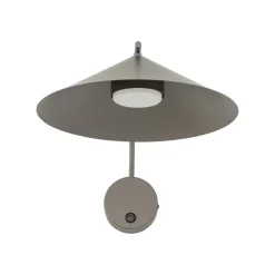 Applique a braccio lungo marrone orientabile con interruttore per illuminazione tavolo