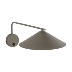 Applique a braccio lungo marrone orientabile con interruttore per illuminazione tavolo