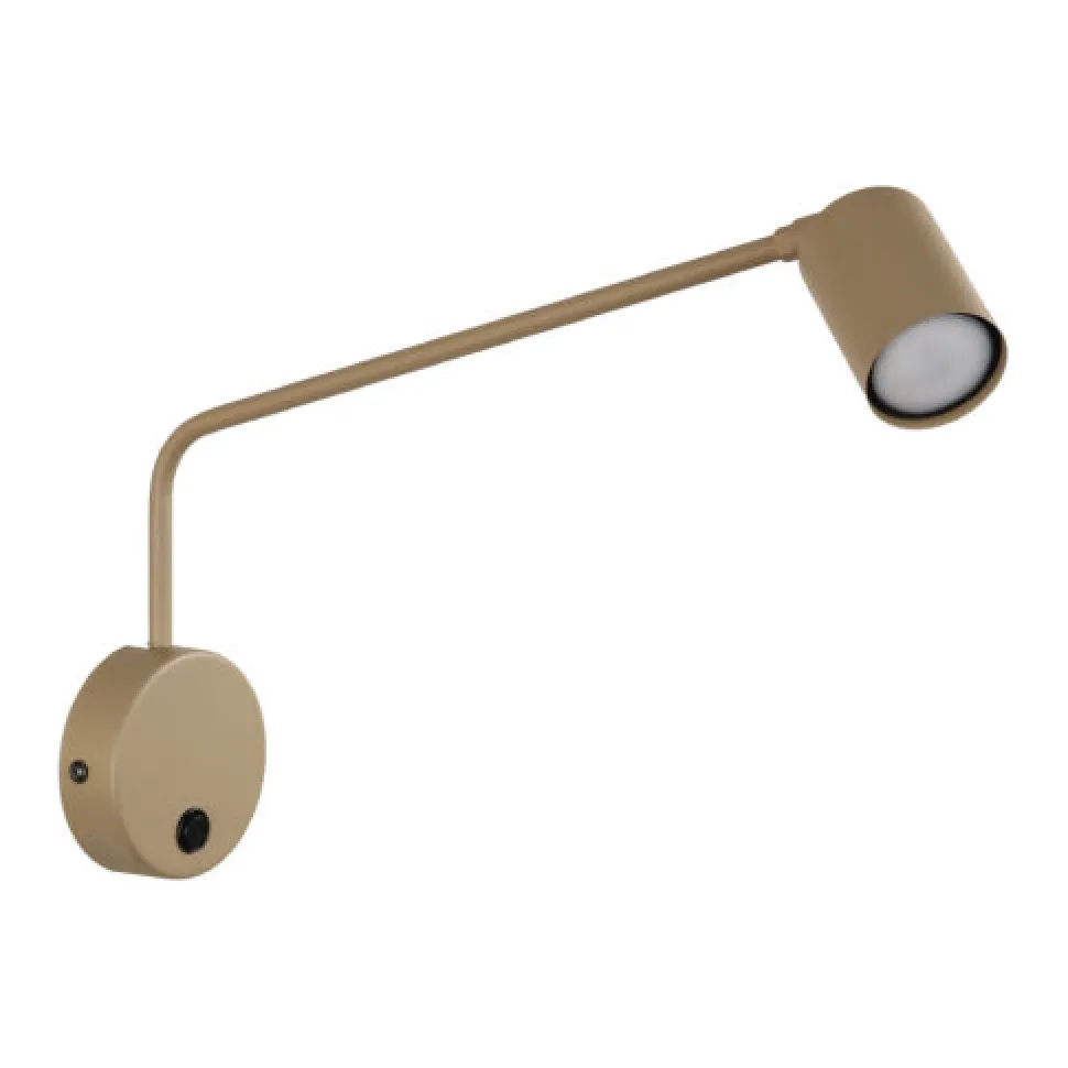 Applique a braccio sabbia luce orientabile per comodino camera da letto