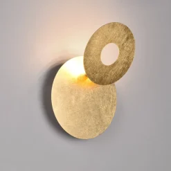 Applique a led rotonda 6w 3000k oro orientabile