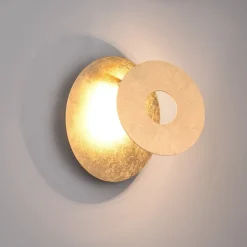 Applique a led rotonda 6w 3000k oro orientabile