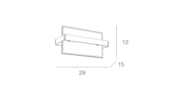 Applique a muro bianco toplight cross small