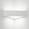 Applique angolare di gesso bianco isyluce triangolare