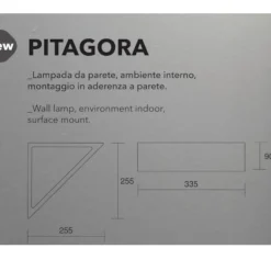 Applique angolare di gesso bianco isyluce triangolare